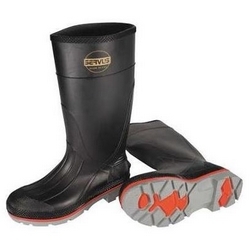 SERVUS KNEE BOOT BK W/GY SOLE 6